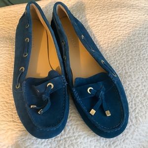 Talbots moccasin tassel slip on leather shoes.
